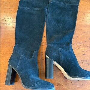 Michael Kors Black Suede Heeled Boots